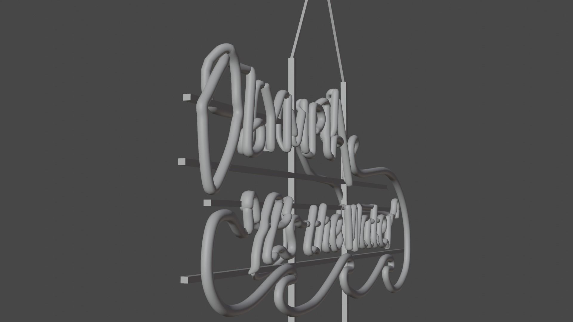 Neon Sign - Olympia Brewing Company Low-poly 3D model_5