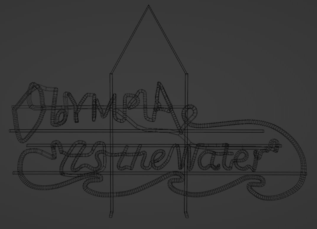 Neon Sign - Olympia Brewing Company Low-poly 3D model_6