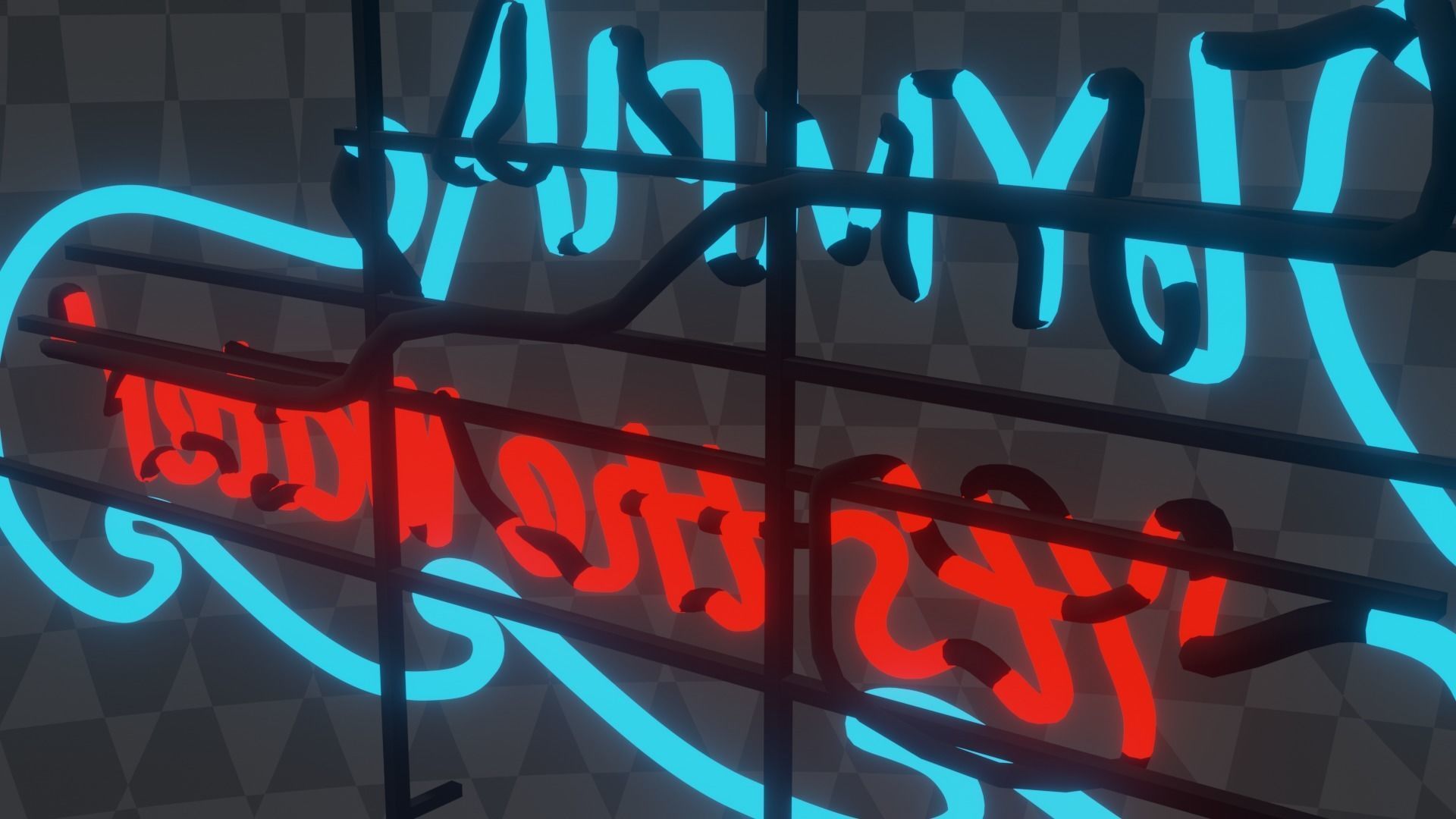 Neon Sign - Olympia Brewing Company Low-poly 3D model_3