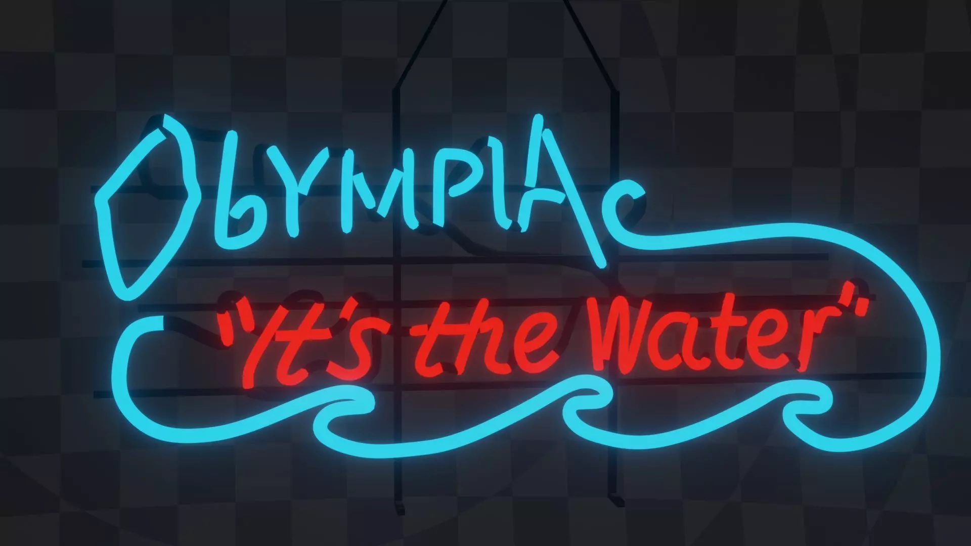 Neon Sign - Olympia Brewing Company Low-poly 3D model_0