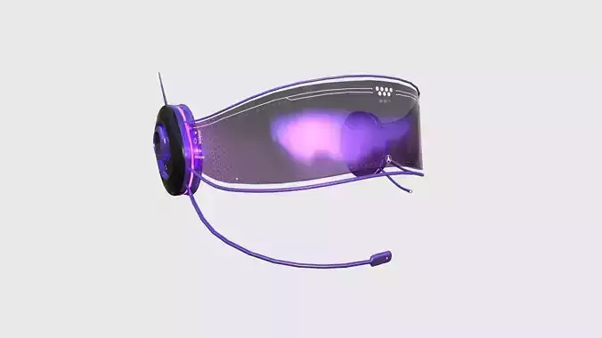 SciFi Glasses H10 Black Purple - Character Design Fashion Low-poly 3D model