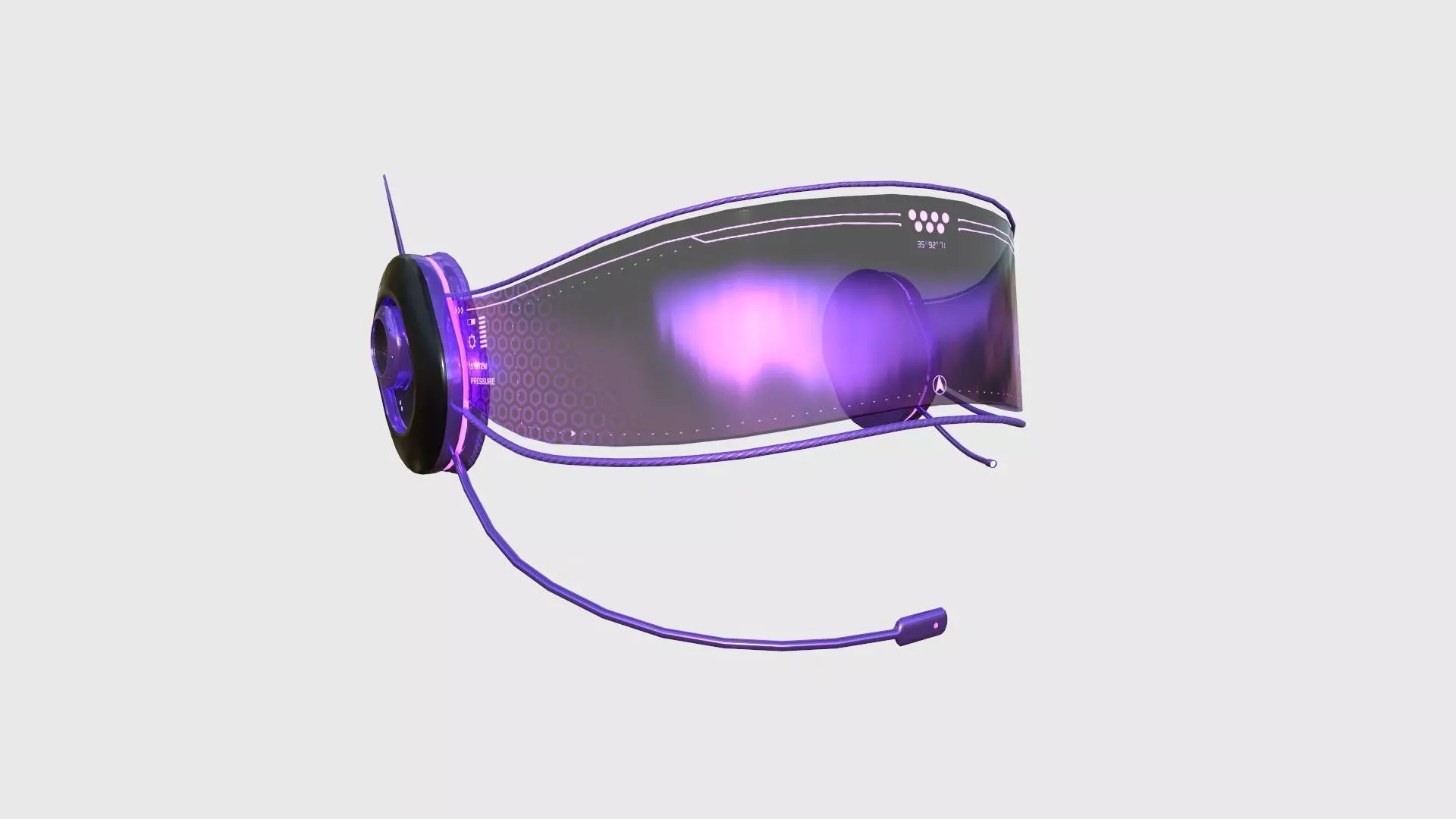 SciFi Glasses H10 Black Purple - Character Design Fashion Low-poly 3D model_0