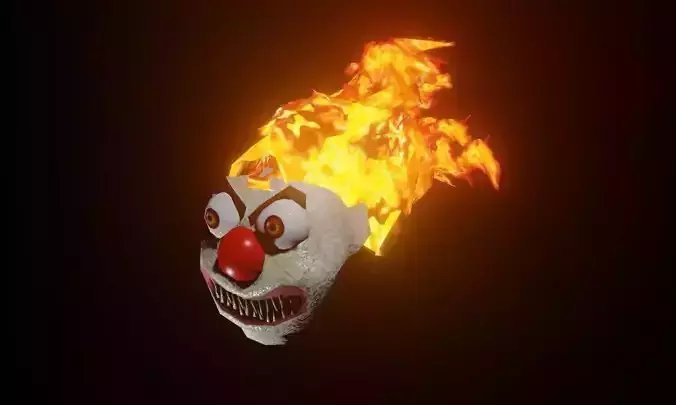 Fire Clown Extreme Low Poly - Palhaco de Fogo Low-poly 3D model Fire Clown Extreme Low Poly - Palhaco de Fogo Low-poly 3D model