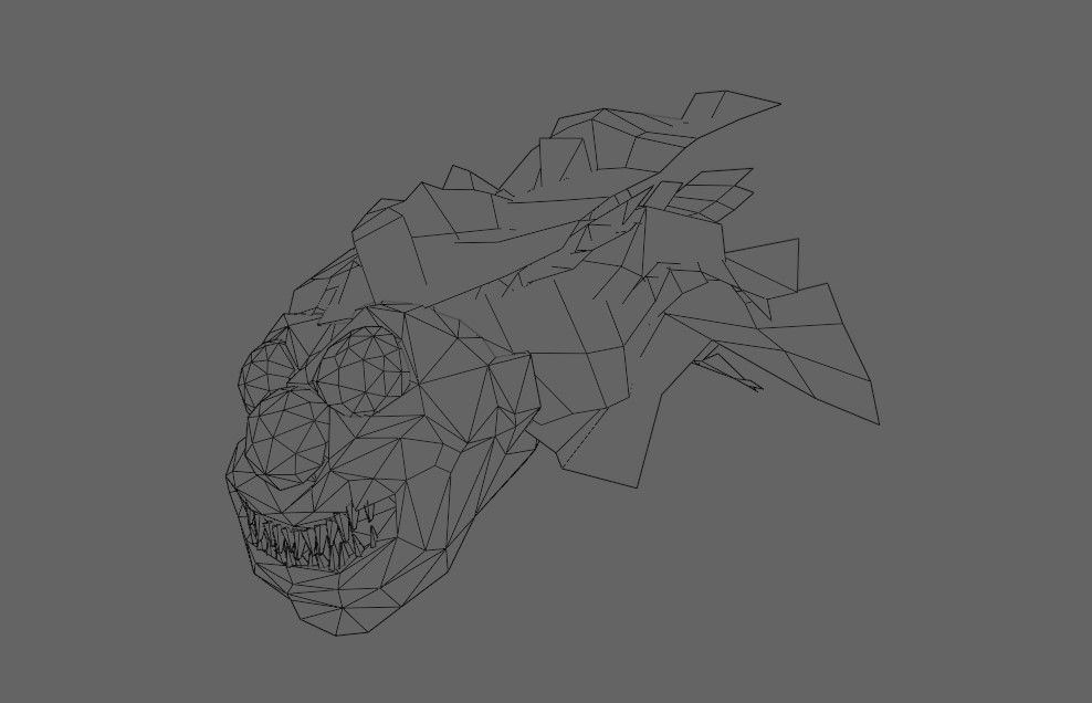 Fire Clown Extreme Low Poly - Palhaco de Fogo Low-poly 3D model_20
