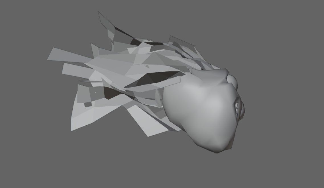 Fire Clown Extreme Low Poly - Palhaco de Fogo Low-poly 3D model_18