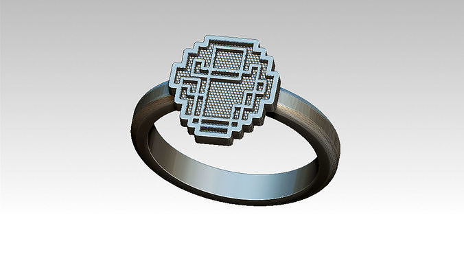 Maincraft ring 3D model 3D printable | CGTrader