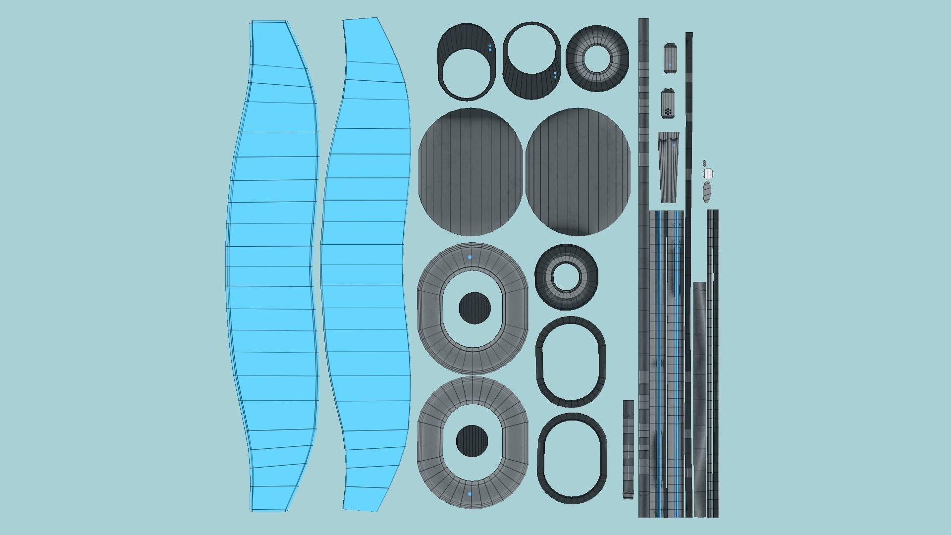 10 SciFi Glasses H Collection- Character Design Fashion _83