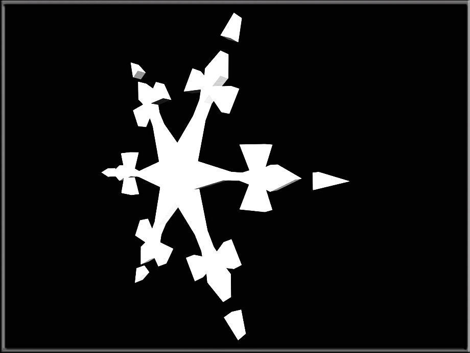 Snowflake 10 Low-poly 3D model_3