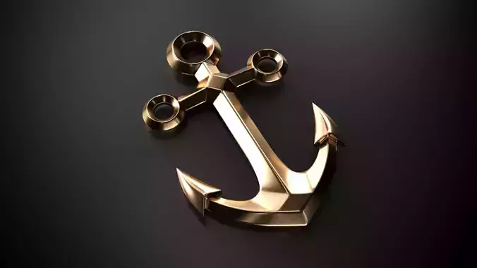 Anchor golden 3D model