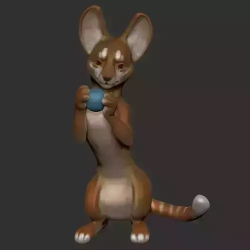 Fantasy mouse holding sphere