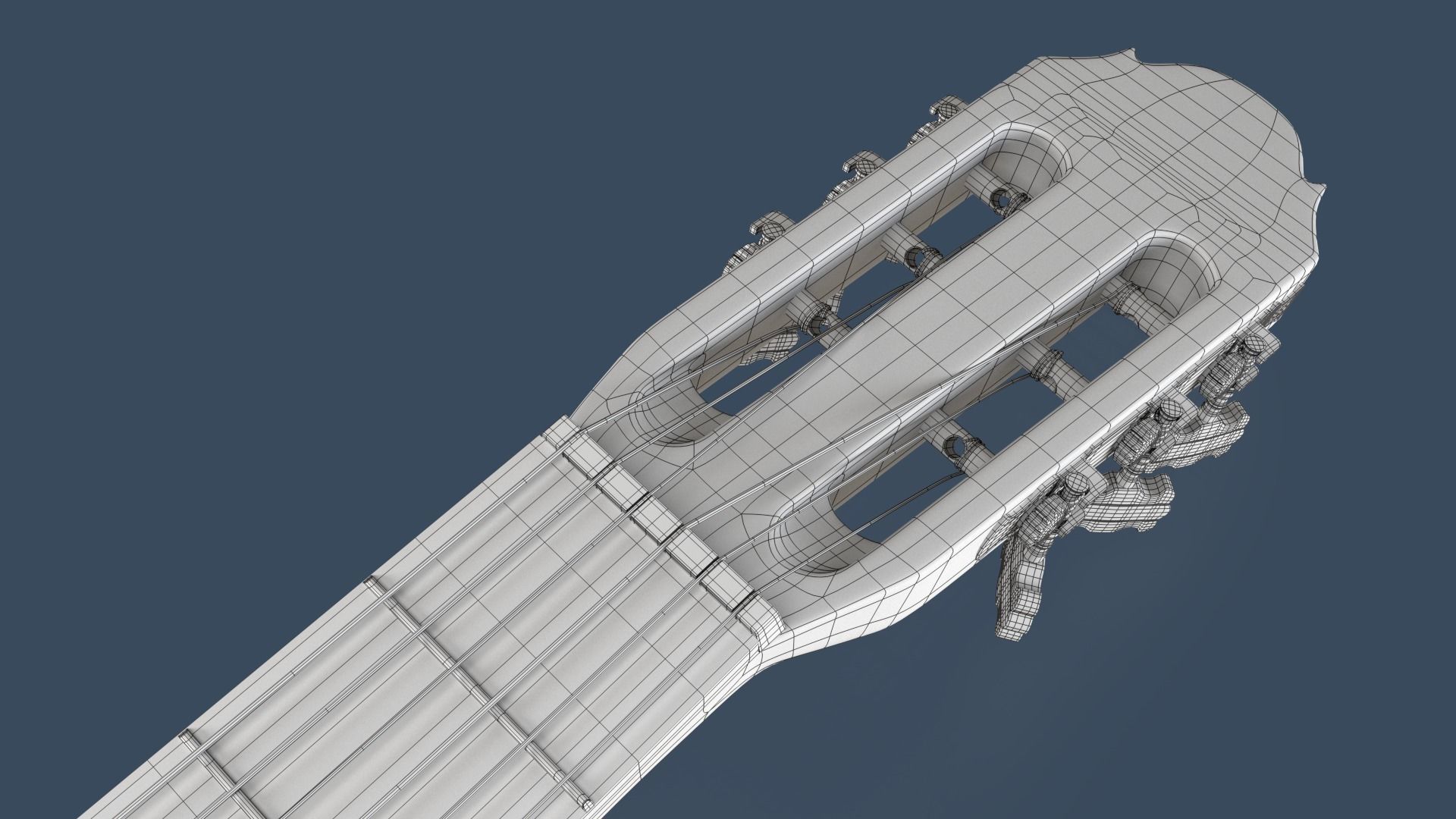 Red Sunburst Acoustic Guitar 3D model_12