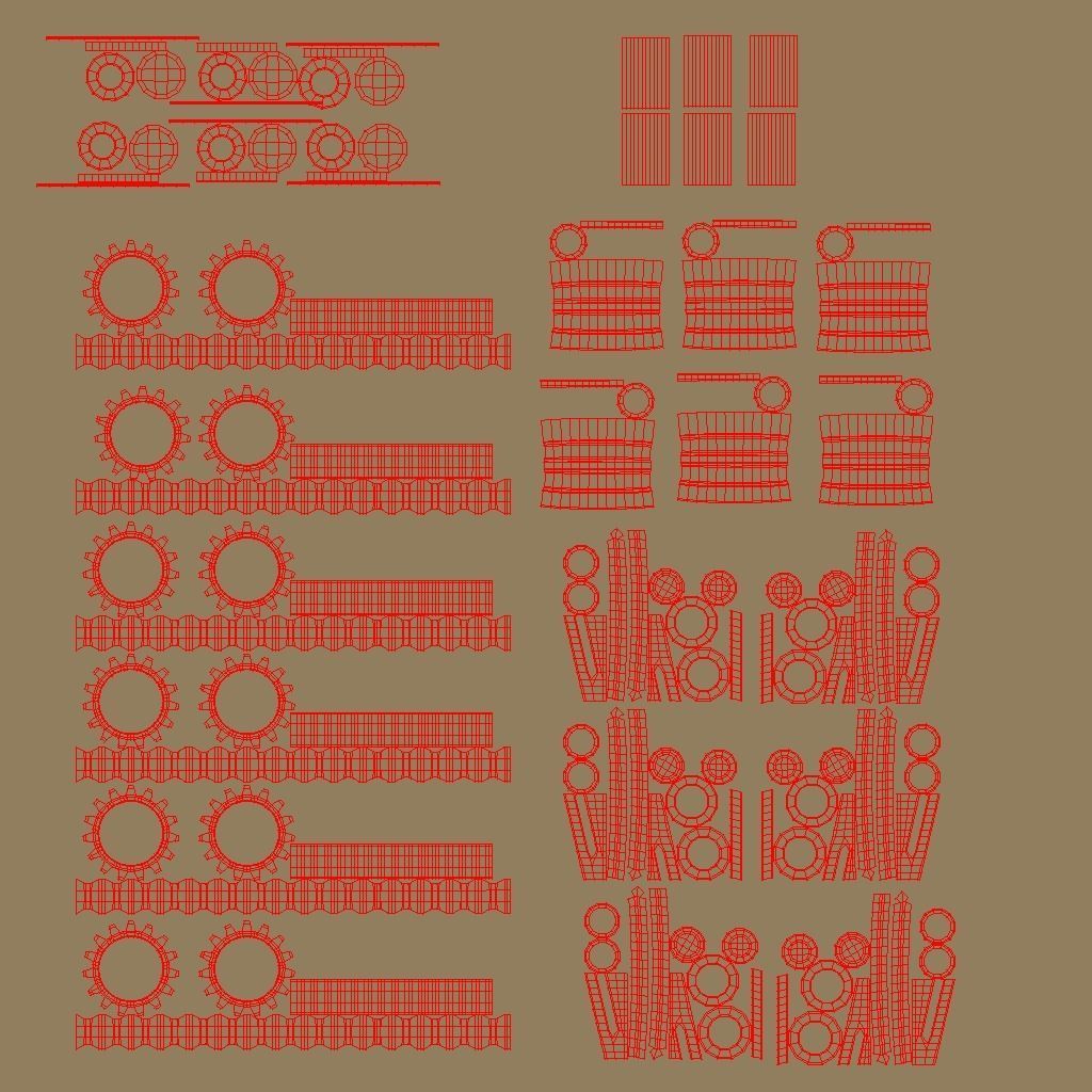 Red Sunburst Acoustic Guitar 3D model_19