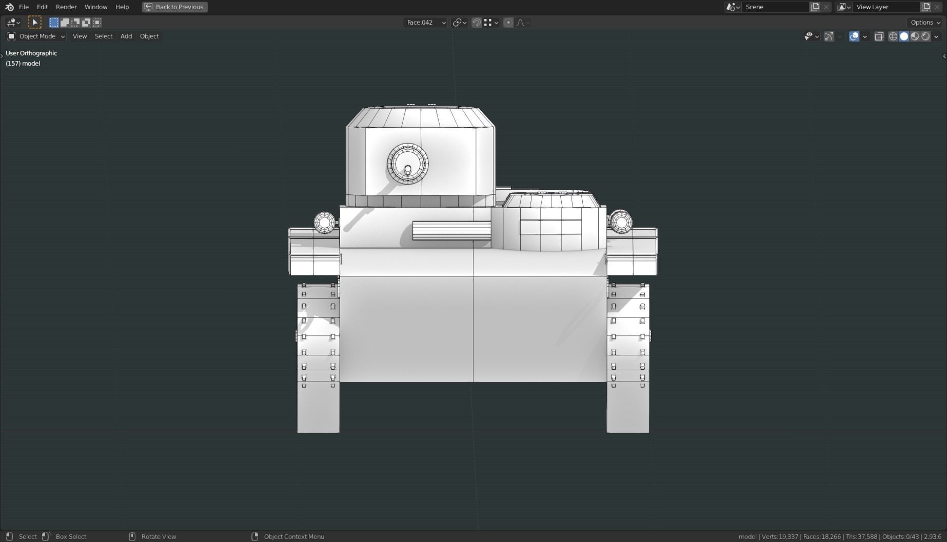 T 37a Tank Base Mesh Low-poly 3D model_14