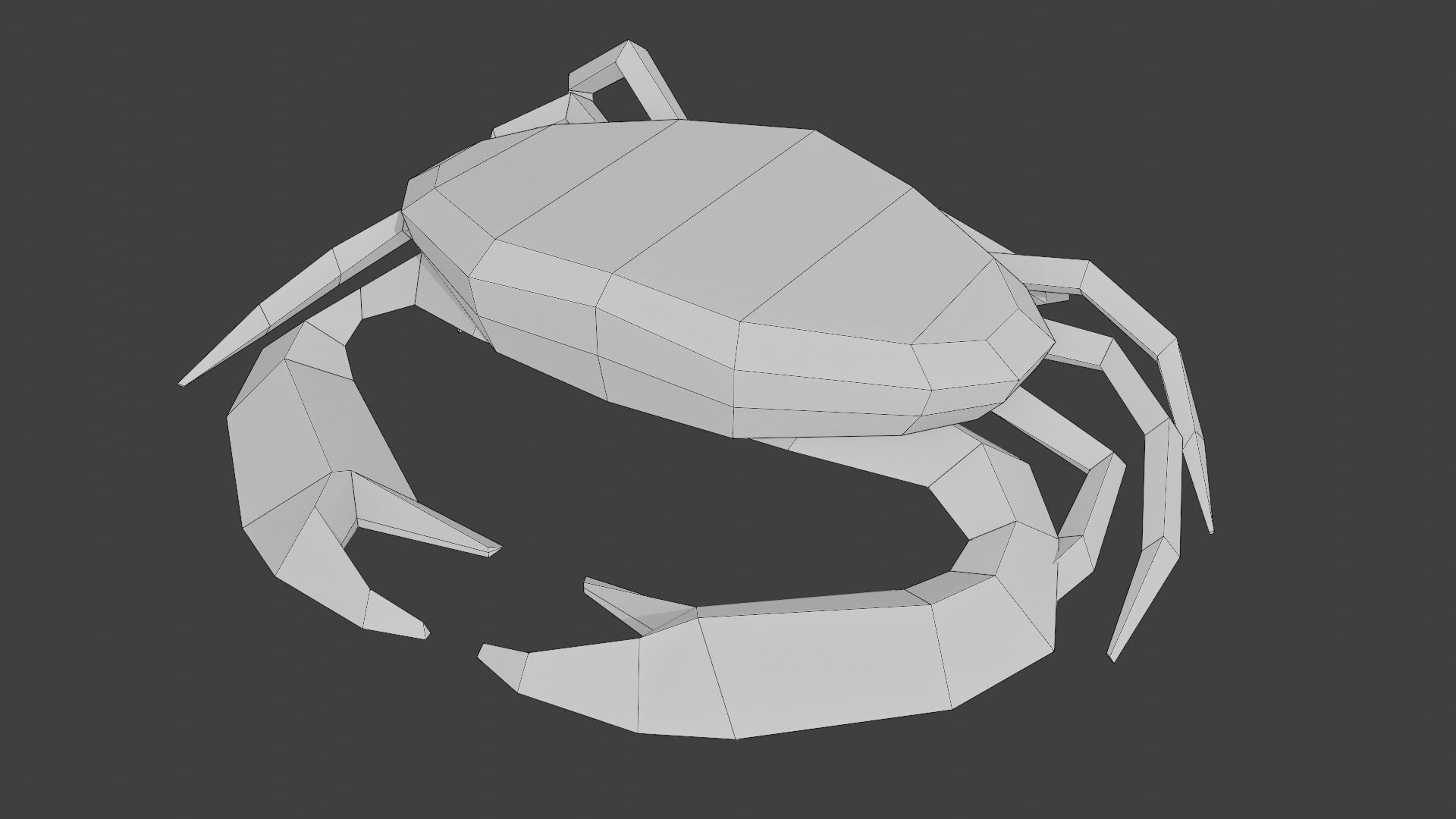 Crab 3D Low-poly 3D model_8