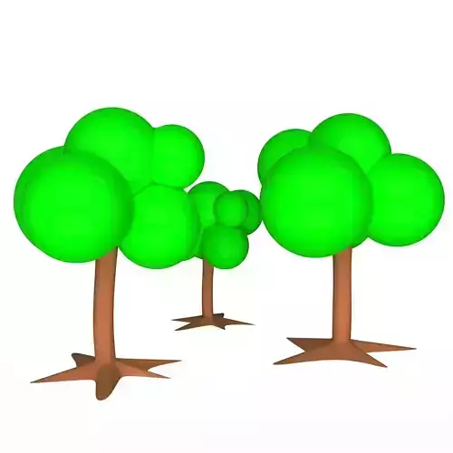 Cartoon Tree Low-poly 3D model
