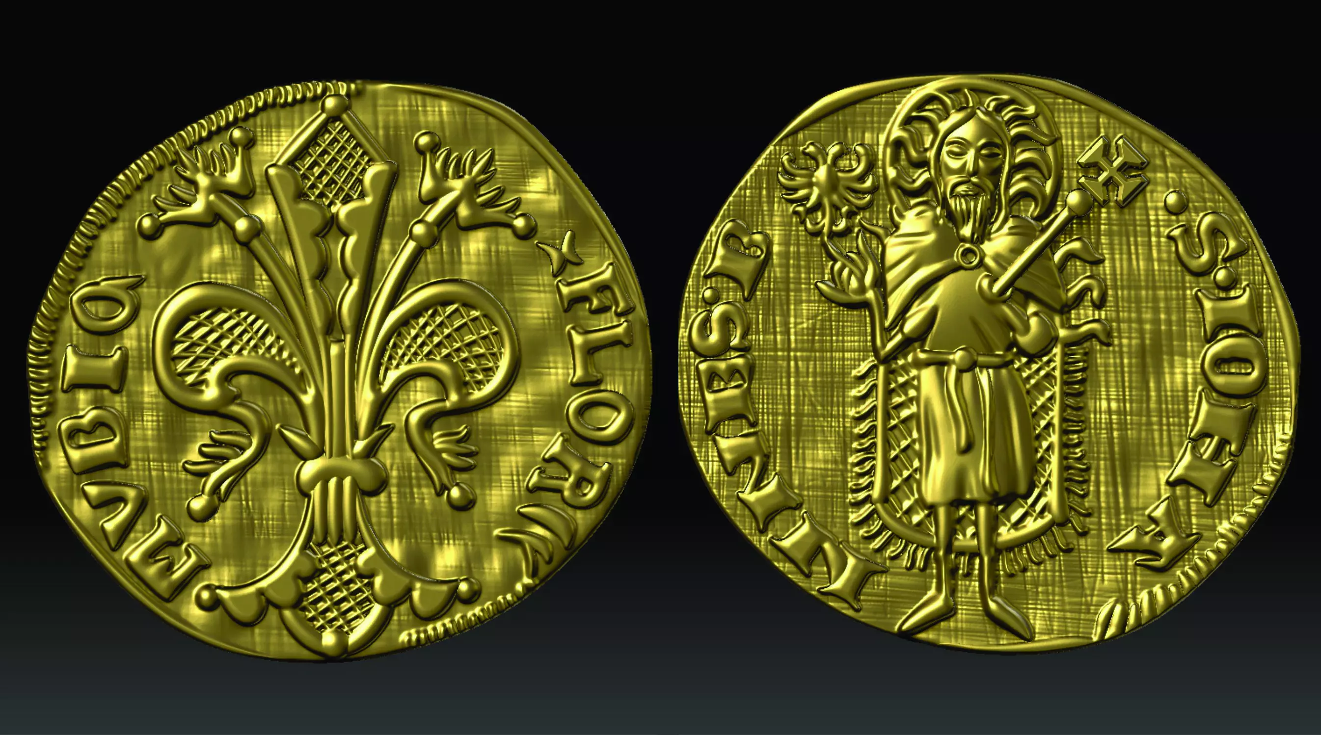 Old Coin Florim Portuguese 3D print model