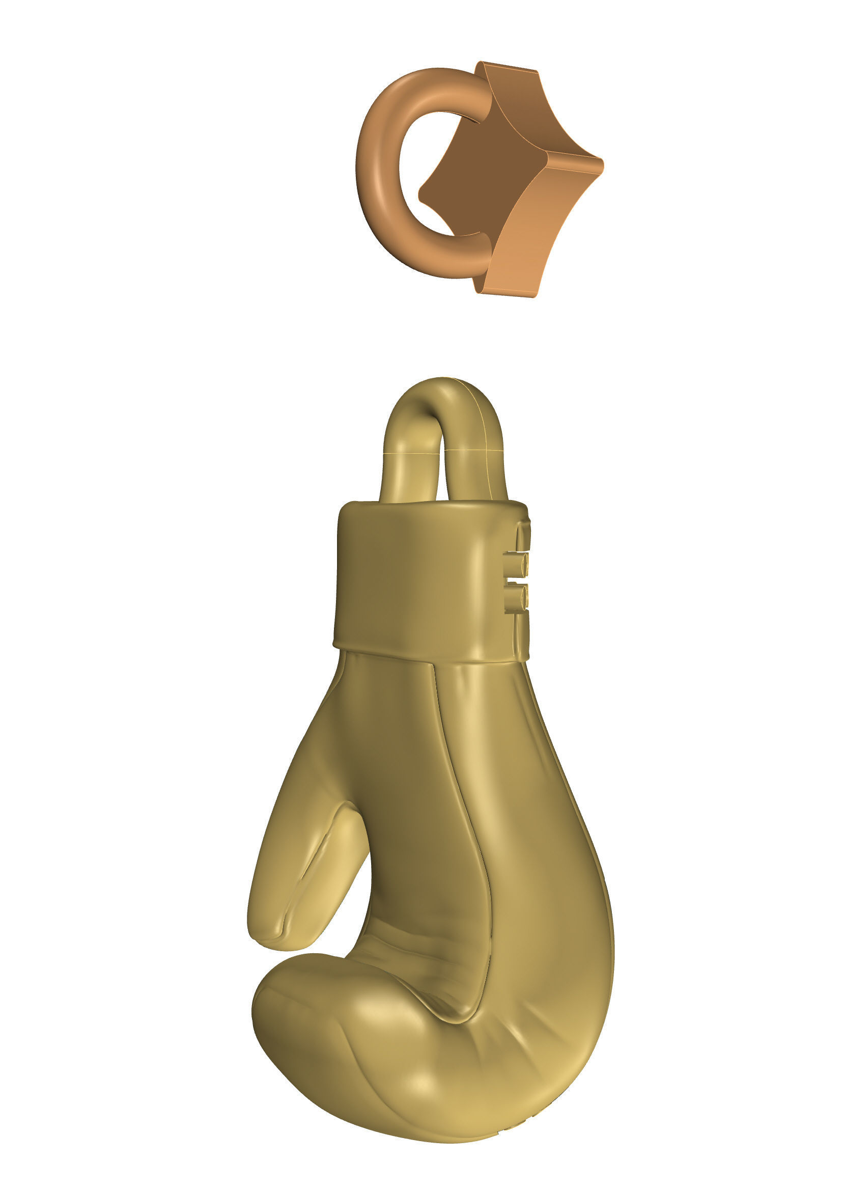 Boxing gloves pendant  3D print model_20
