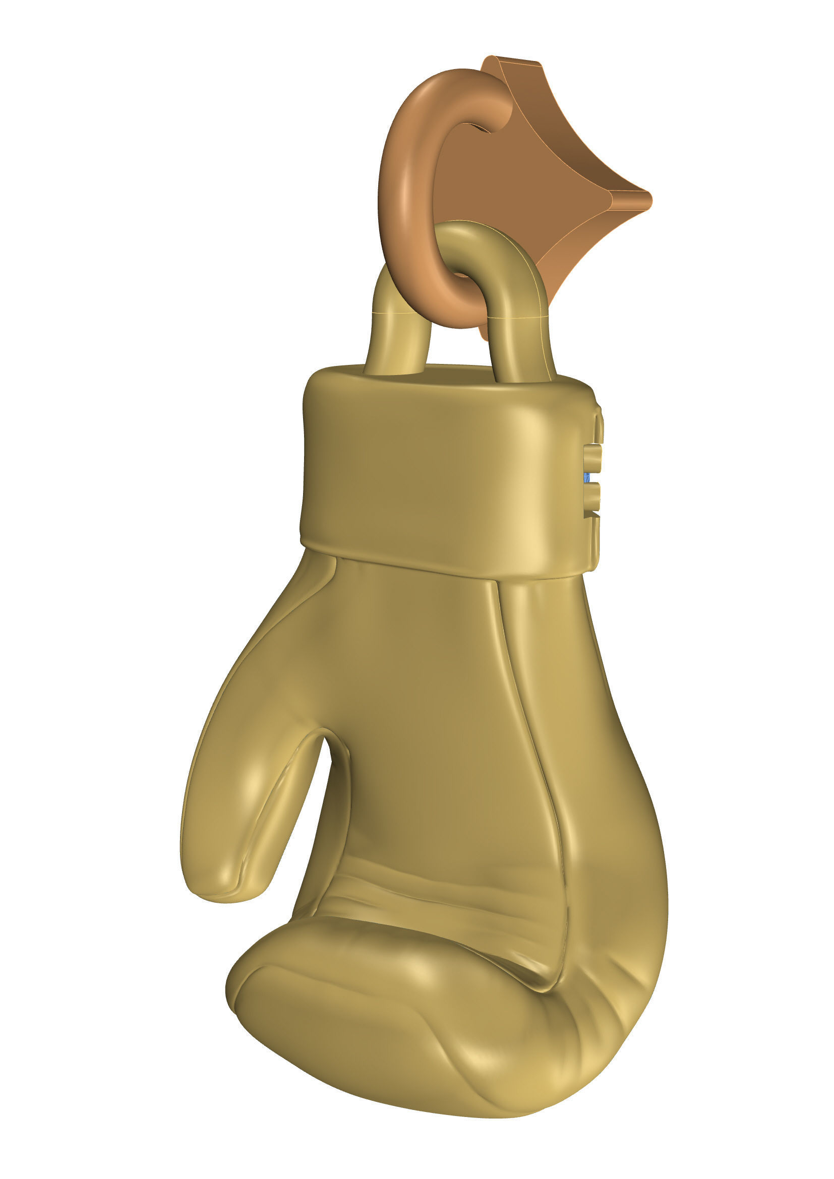 Boxing gloves pendant  3D print model_5