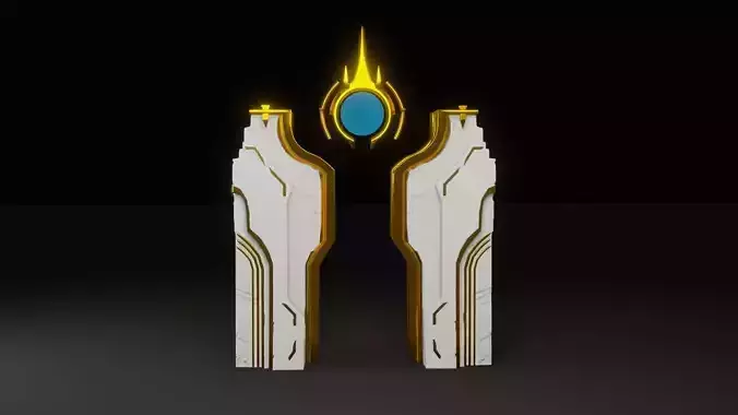 Ruined wall concept 3D model