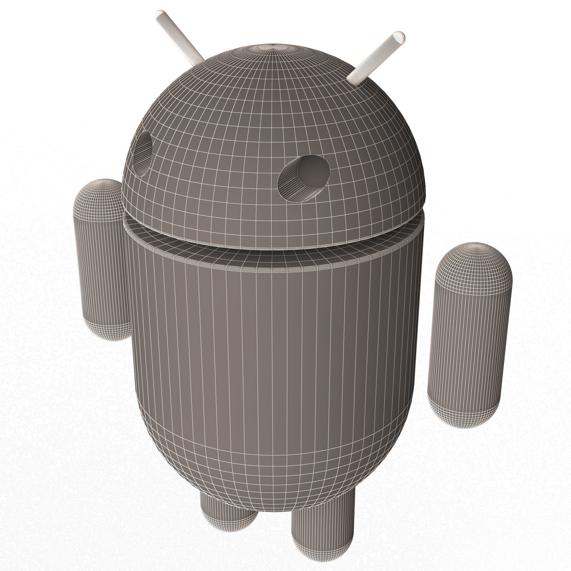 Android Character Low-poly 3D model_9