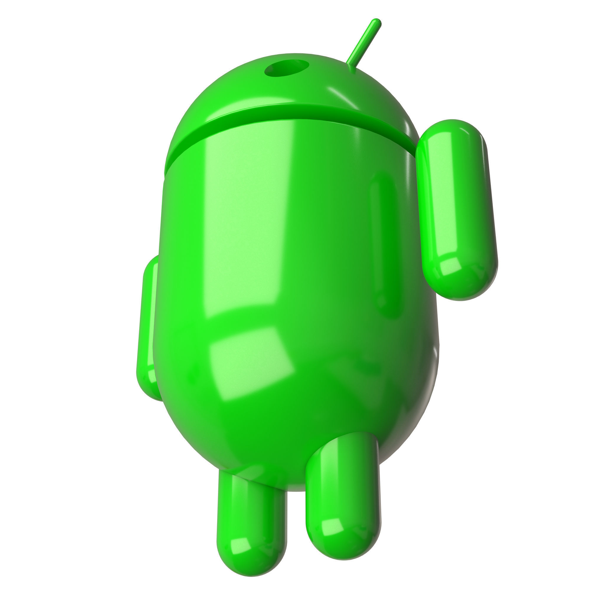Android Character Low-poly 3D model_4