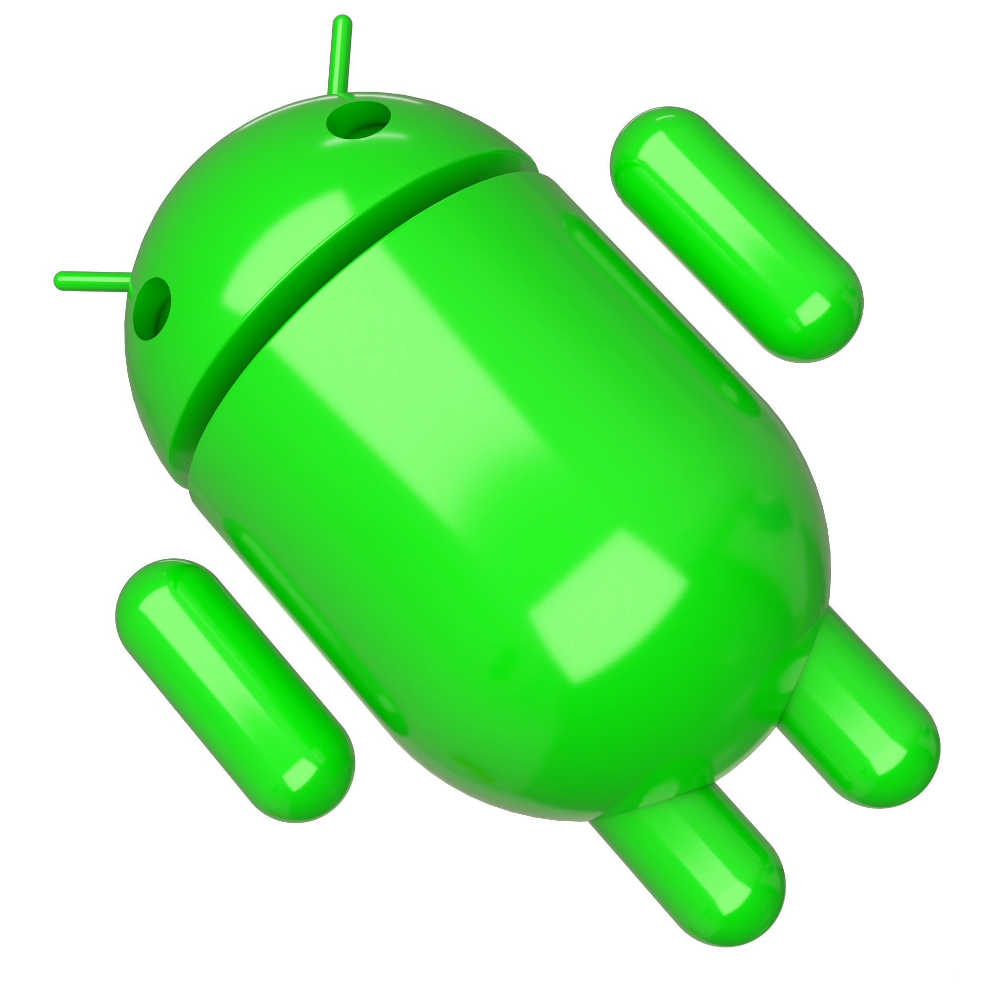 Android Character Low-poly 3D model_5