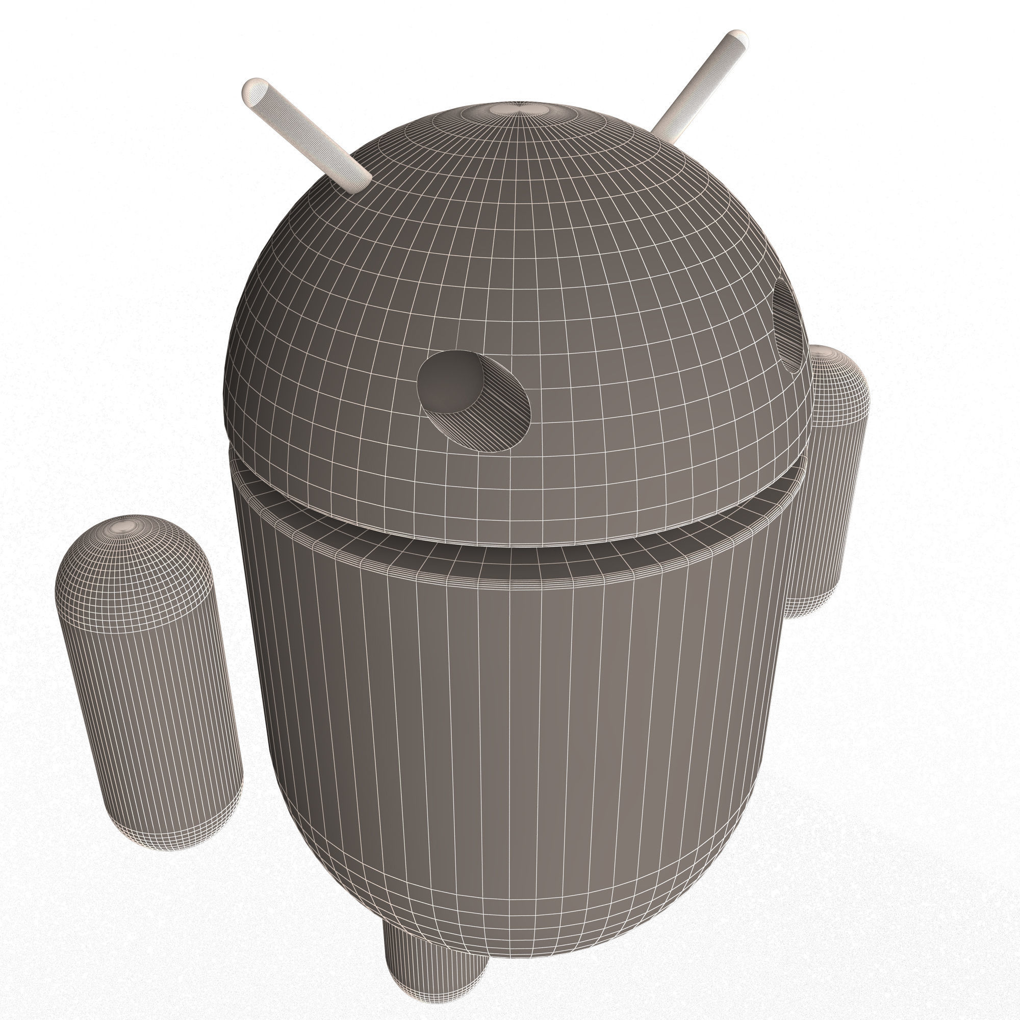 Android Character Low-poly 3D model_8