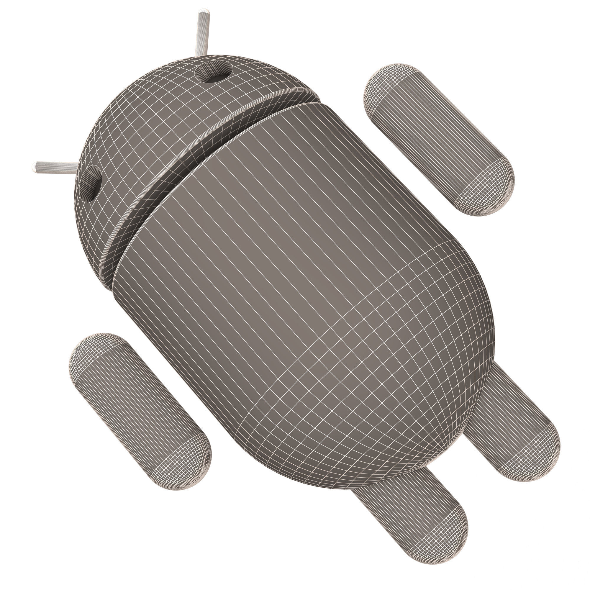 Android Character Low-poly 3D model_11