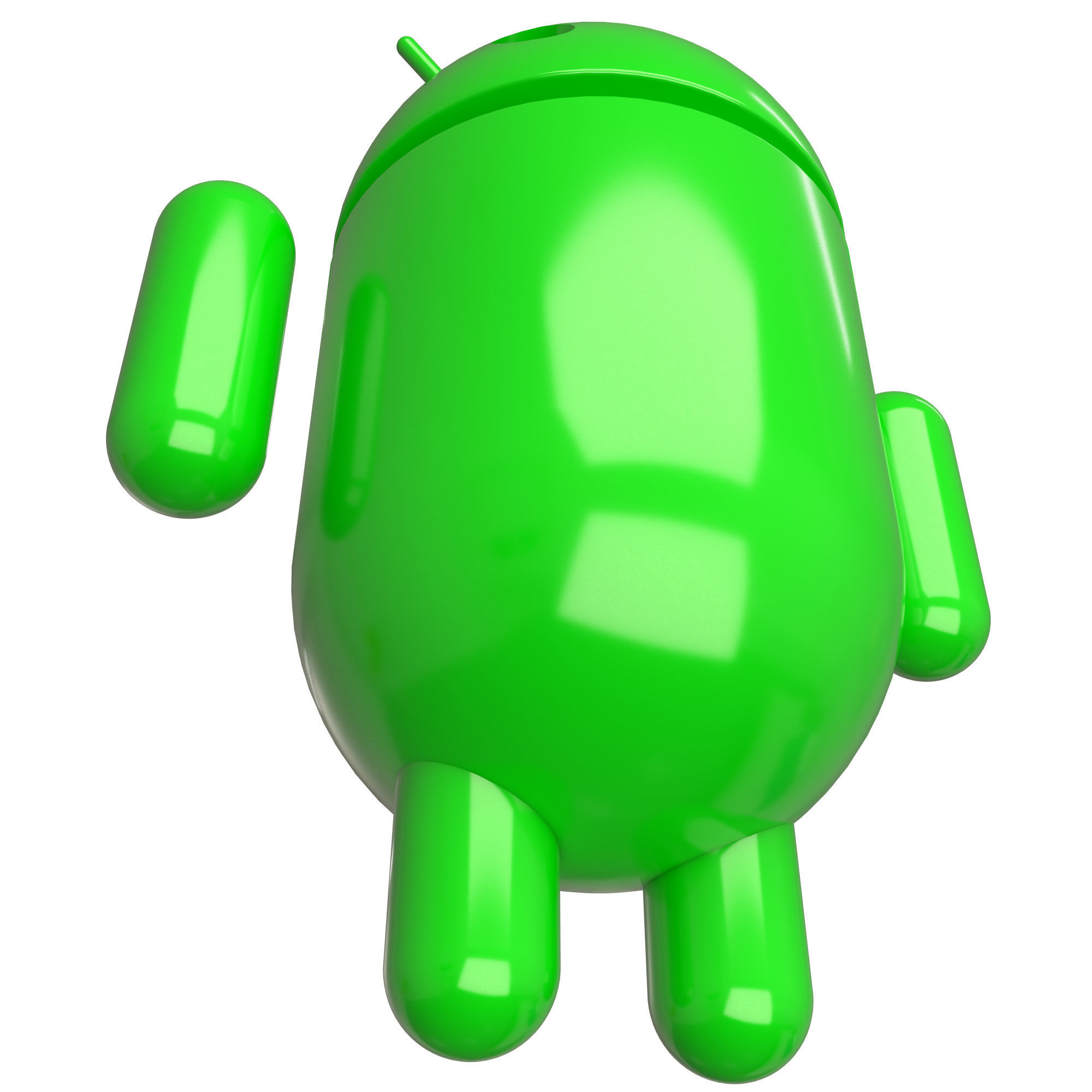 Android Character Low-poly 3D model_1