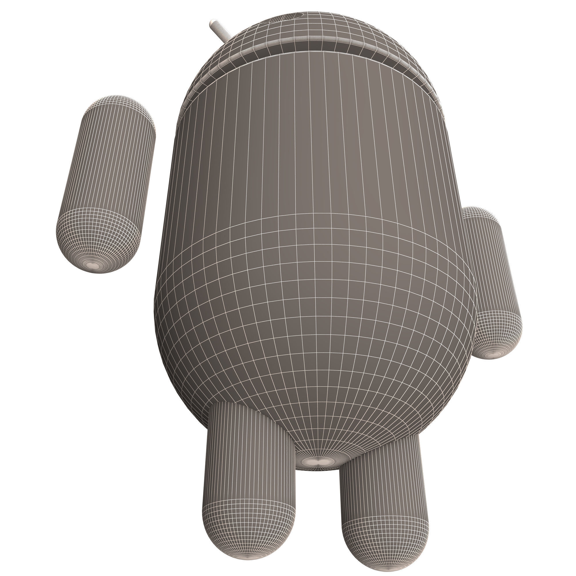 Android Character Low-poly 3D model_7