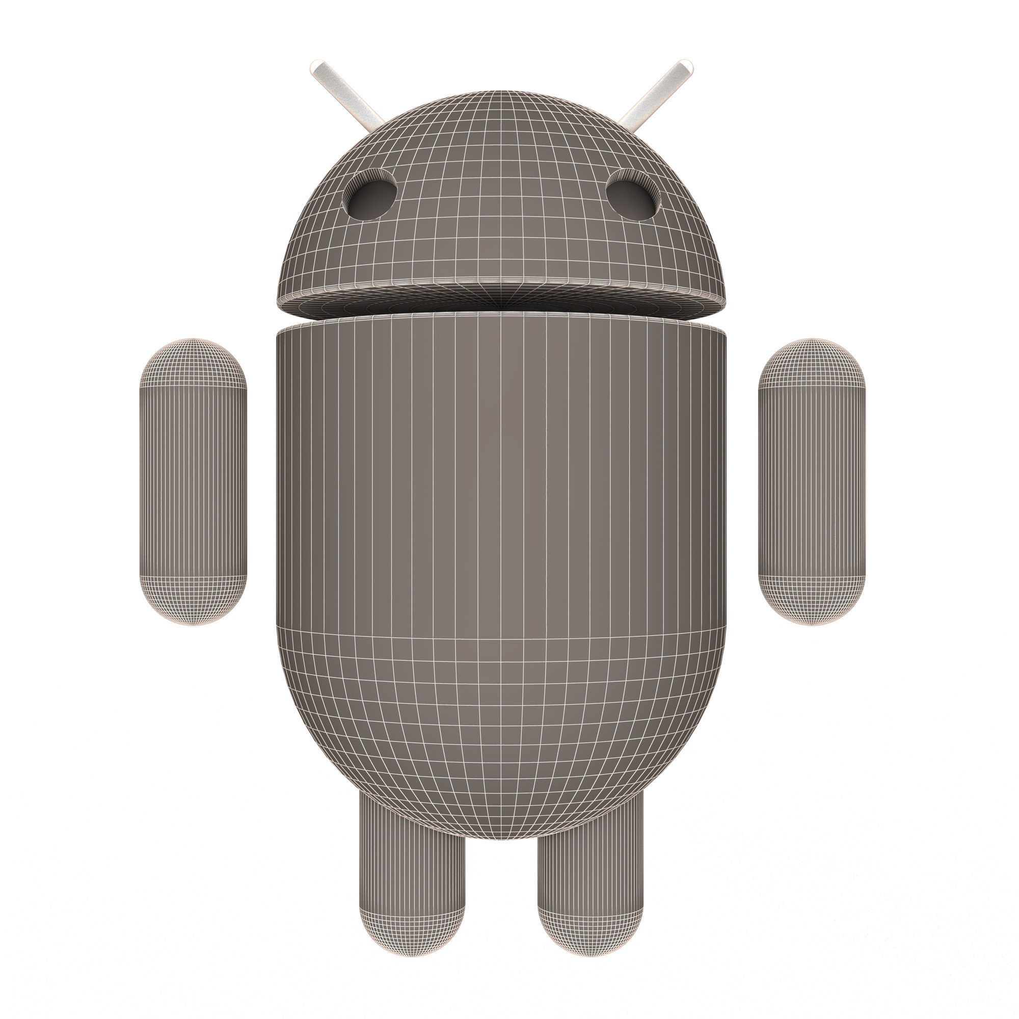 Android Character Low-poly 3D model_6