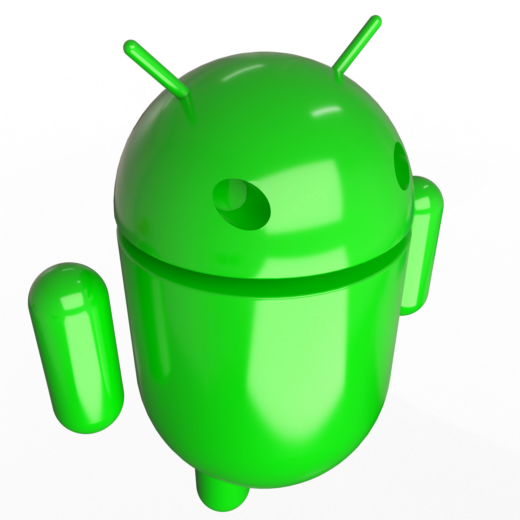Android Character Low-poly 3D model_2