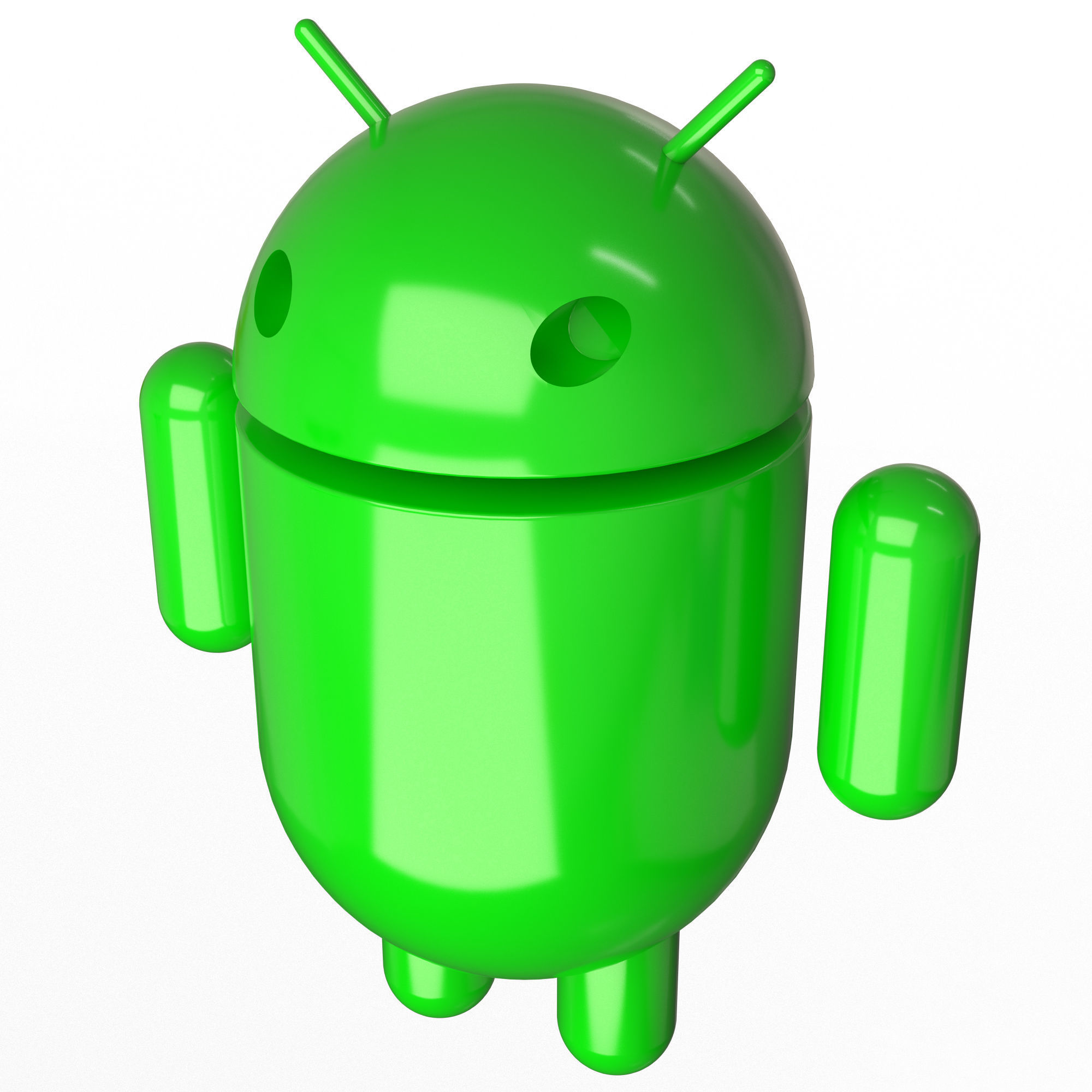 Android Character Low-poly 3D model_3