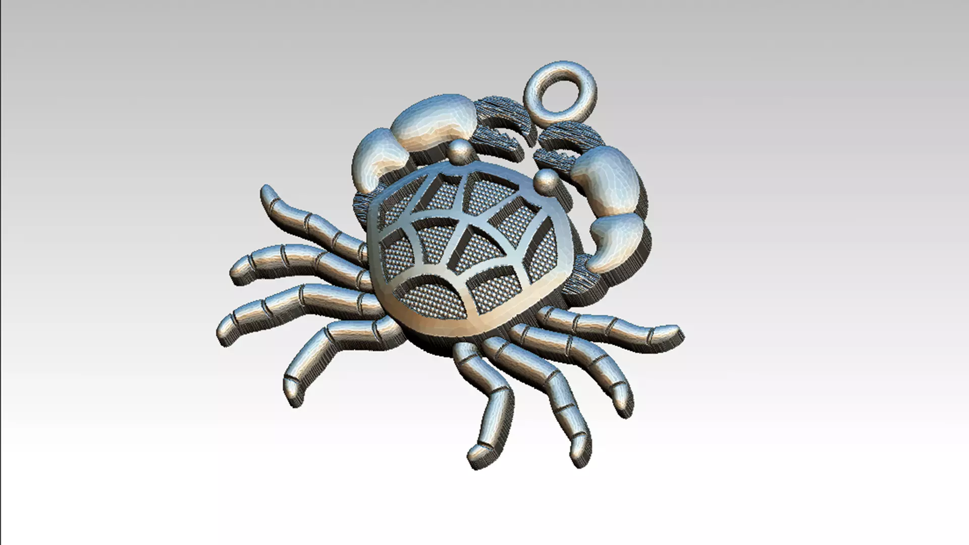 Cangrejo metal crab charm 3D print model_0