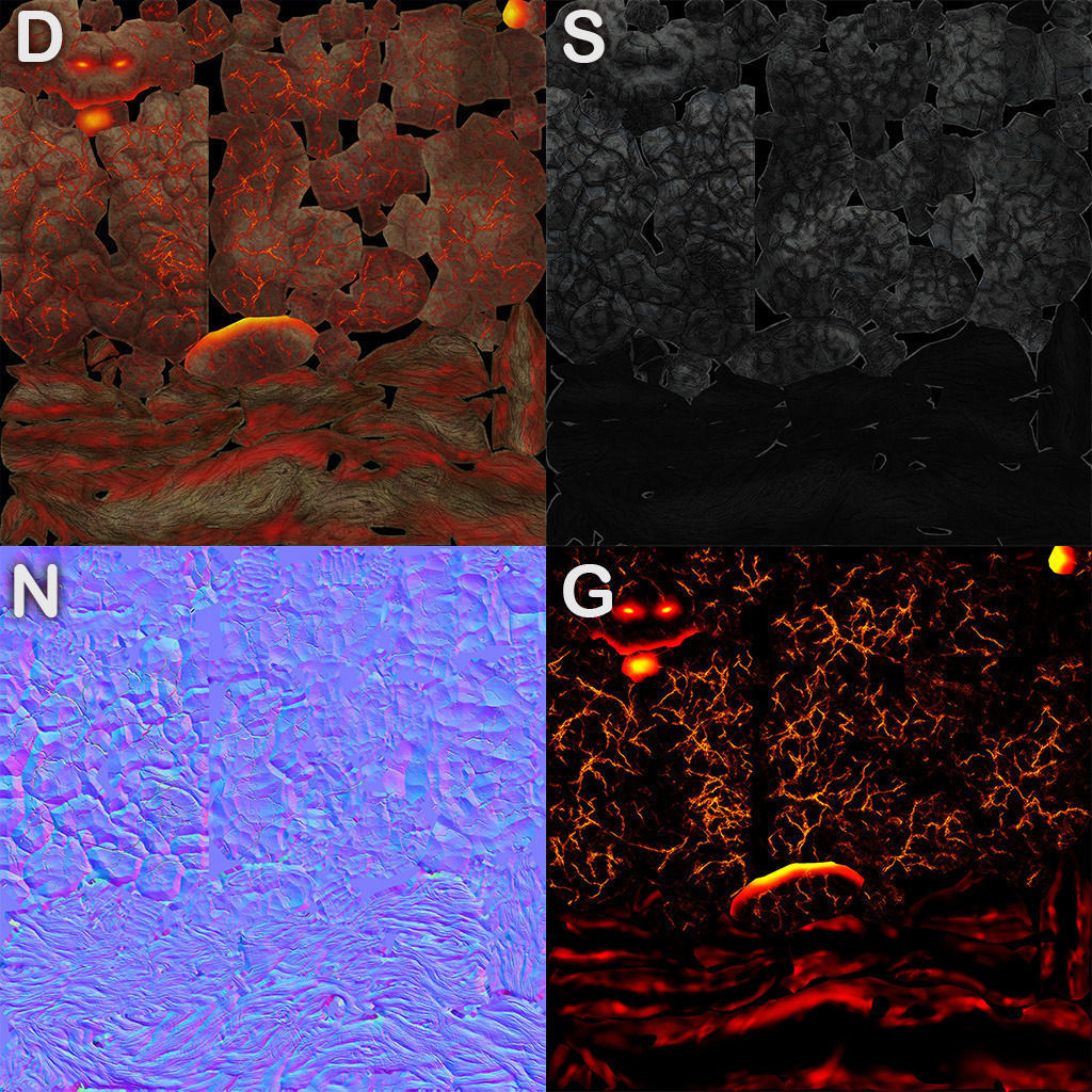 Rock Monster Boss LowPoly Low-poly 3D model_10