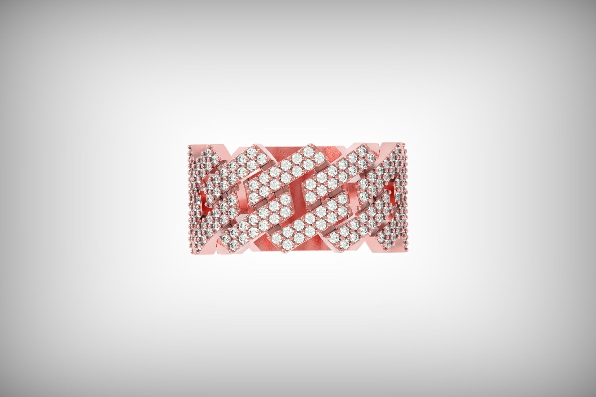 wedding ring with stones 3D print model_16