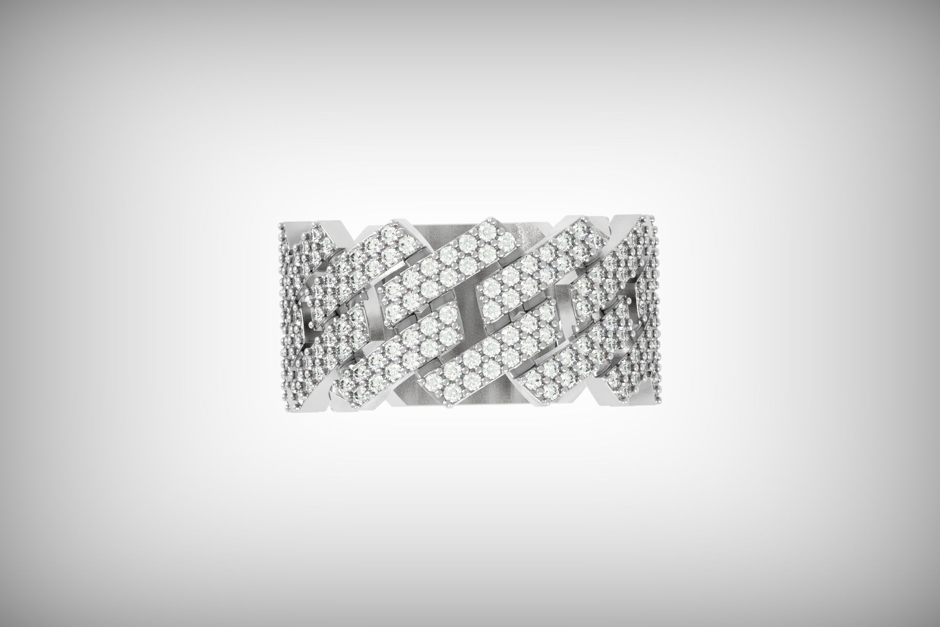 wedding ring with stones 3D print model_23