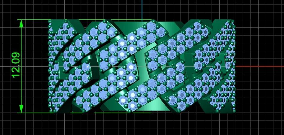 wedding ring with stones 3D print model_25