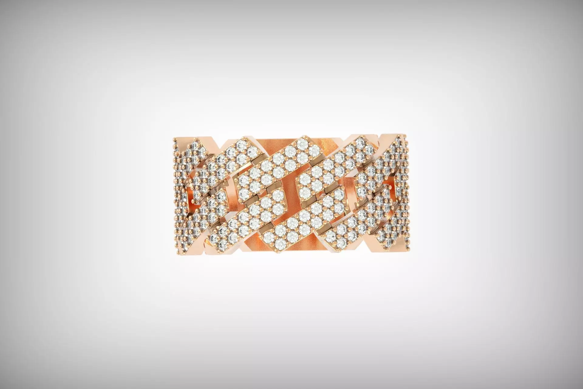 wedding ring with stones 3D print model_0