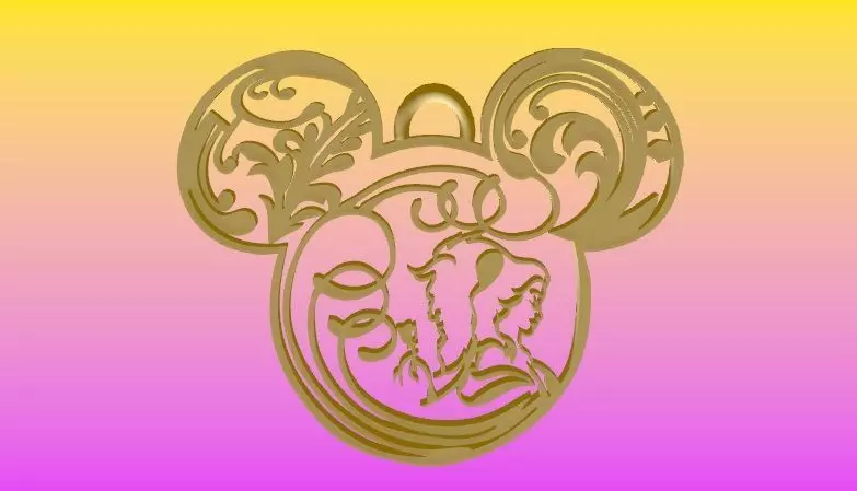 Ears Beauty and the Beast 3D print model_0