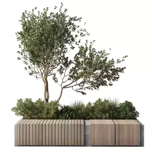 Urban Environment Urban Furniture Green Benches Plants