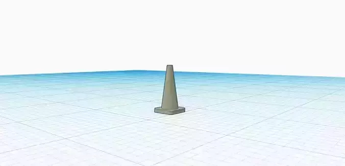 road work traffic cone scale h0 1-87 3D print model