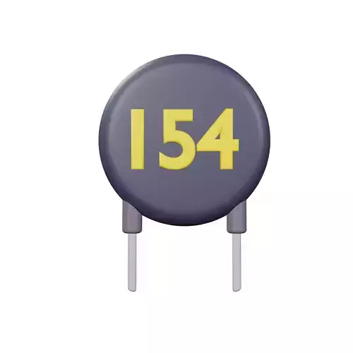 Capacitor 3D Model resistor with number
