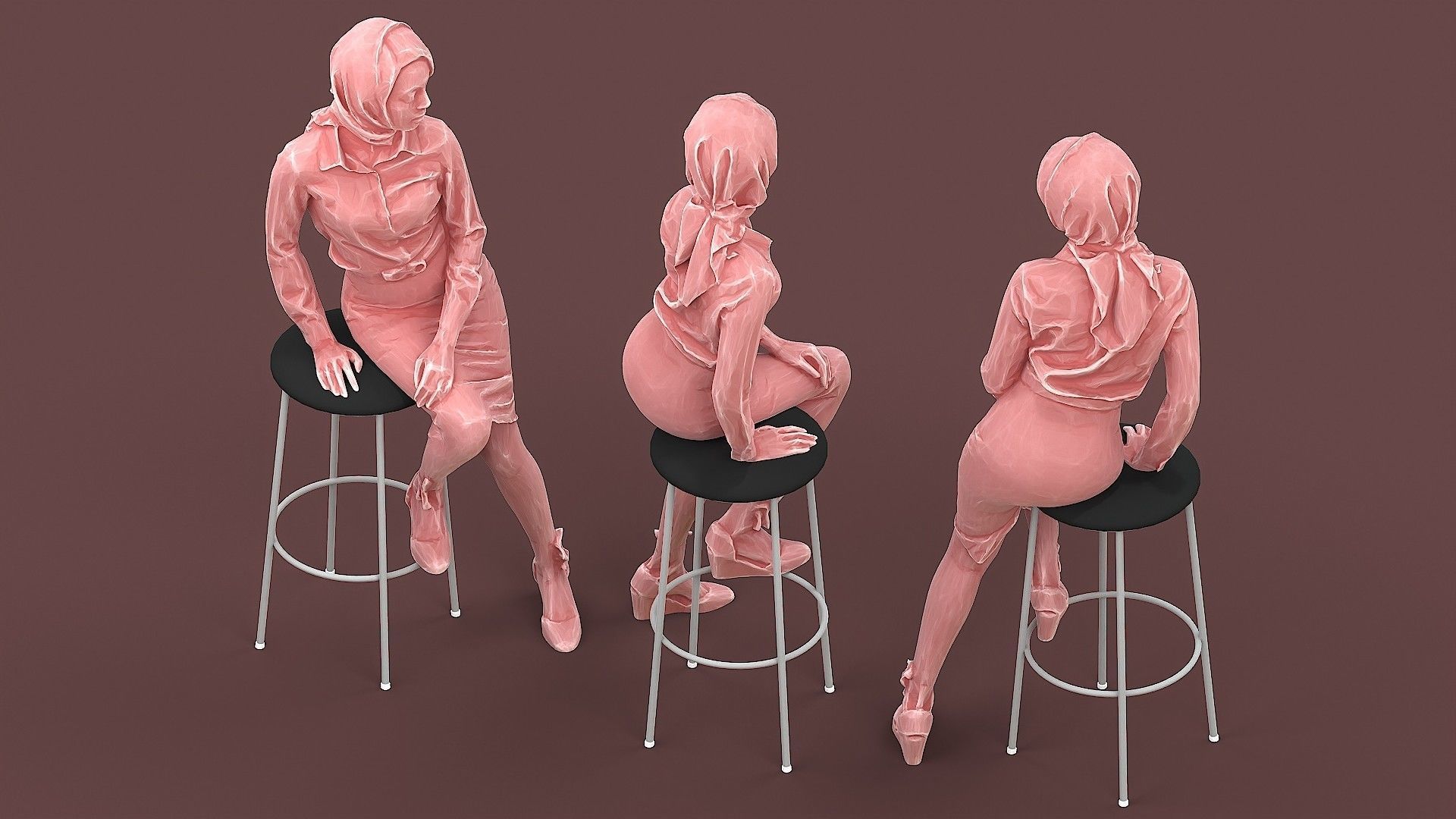 Elegant Woman 3D model_6