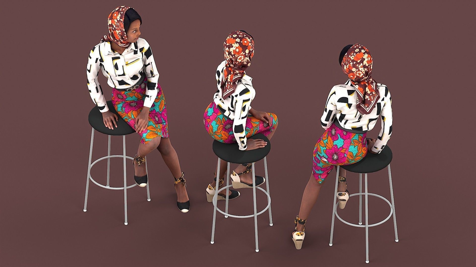 Elegant Woman 3D model_4