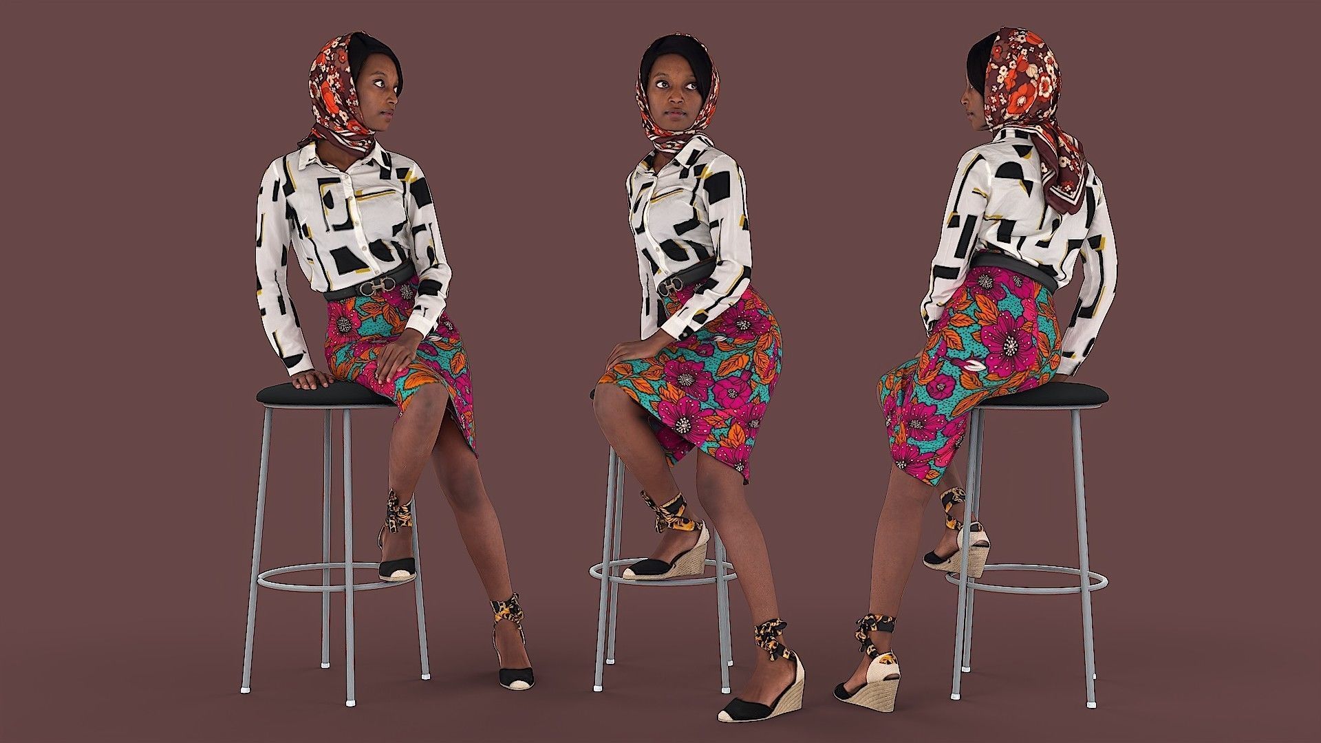 Elegant Woman 3D model_1