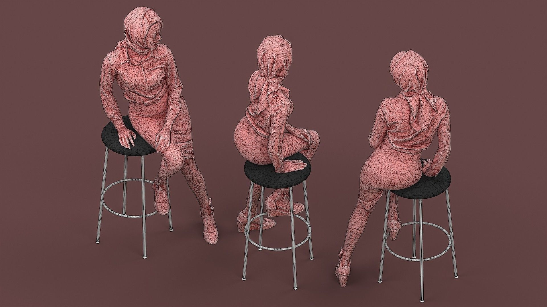 Elegant Woman 3D model_7