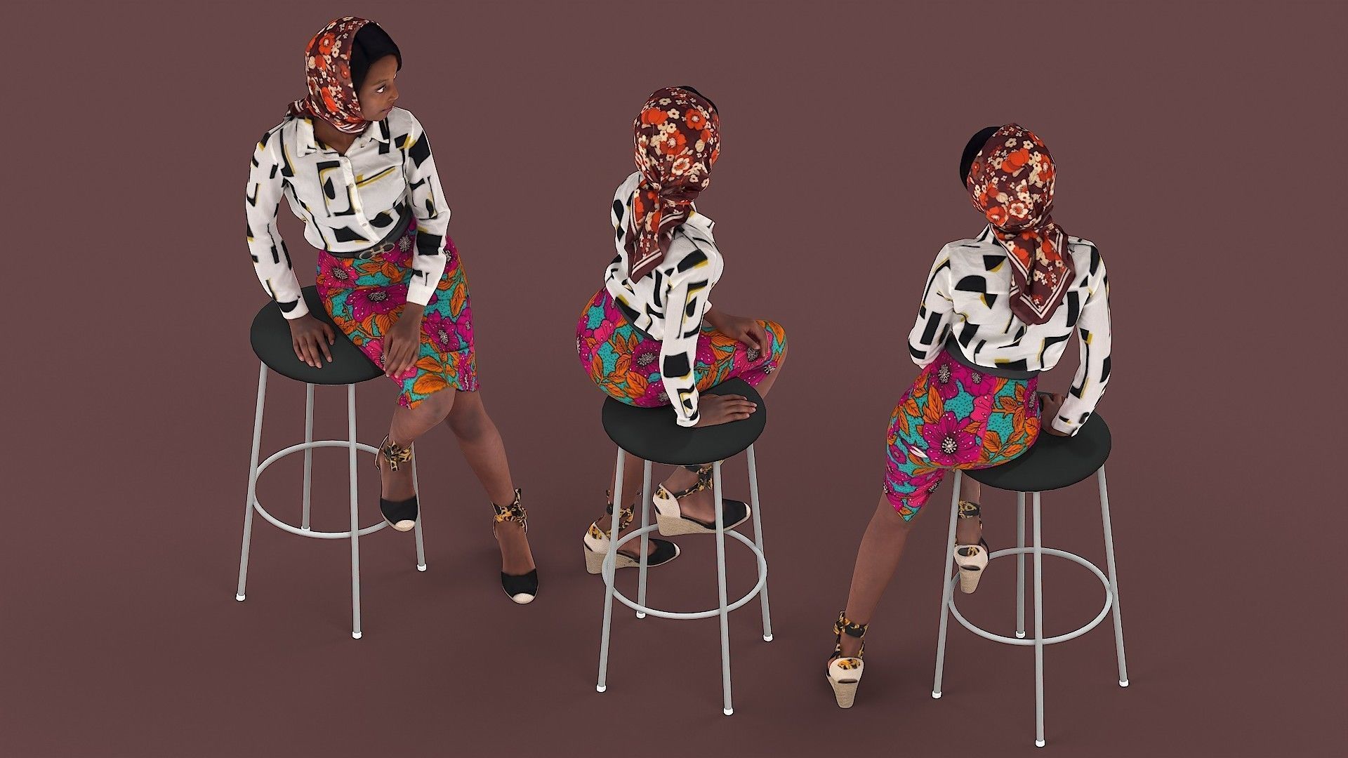 Elegant Woman 3D model_5