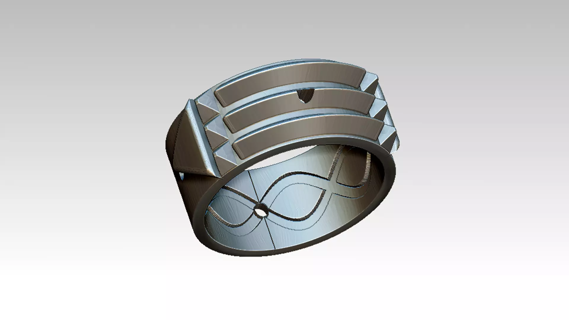 Atlante ring with design 3D print model_0
