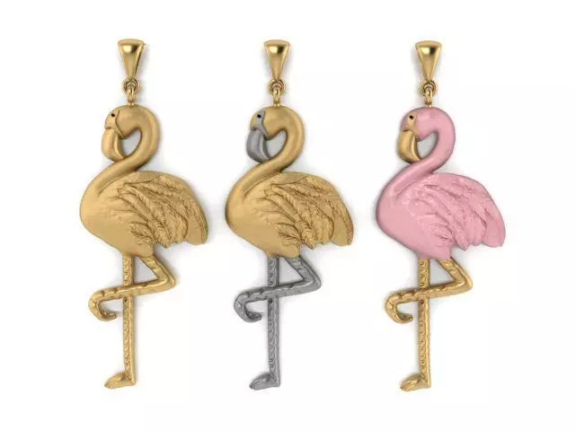 flamingo pendant 3D print model